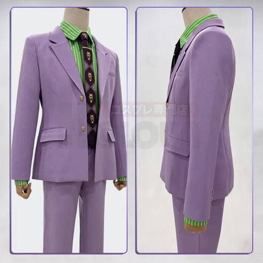 Jojo's Bizarre Adventure - Kira Yoshikage, Cosplay full outfit (Anzug, Hemd, Hose, Krawatte, Gürtel)