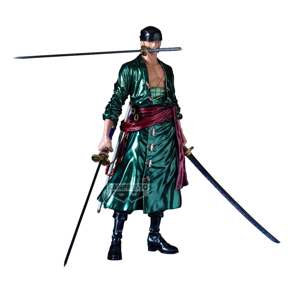 One Piece - Roronoa Zoro, Premium The Metallic PVC Statue 30 cm