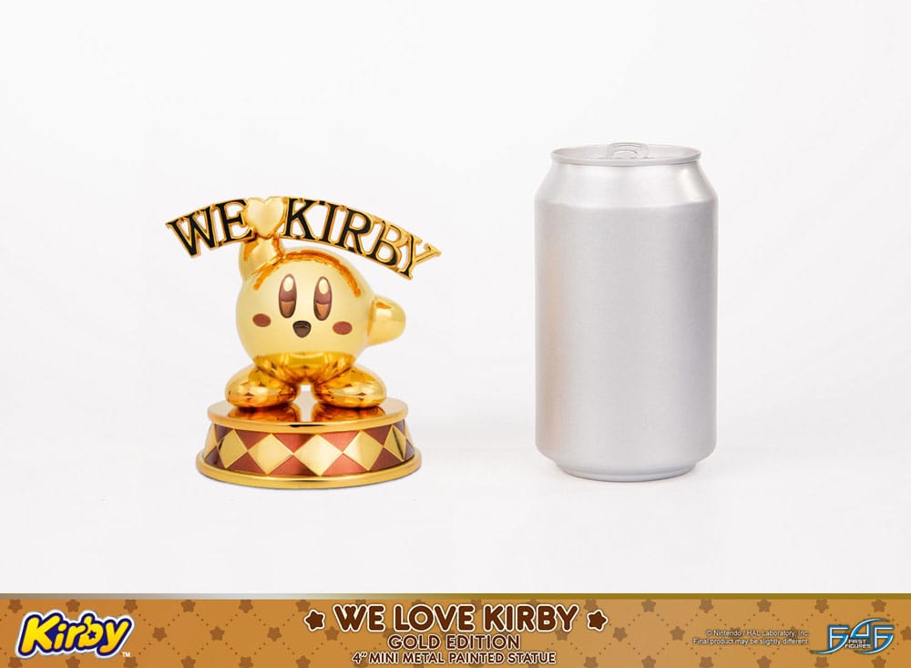 Kirby - Kirby, DieCast Statue We Love Kirby Gold Edition 10 cm