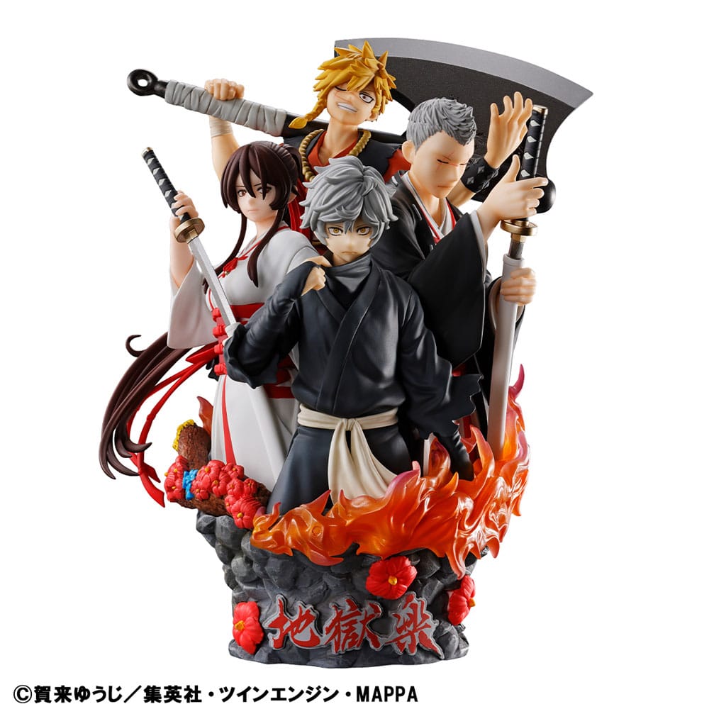 Hell's Paradise - Gabimaru, Sagiri, Chobei Aza, Shion, Petitrama DX PVC Mini-Statue 15 cm