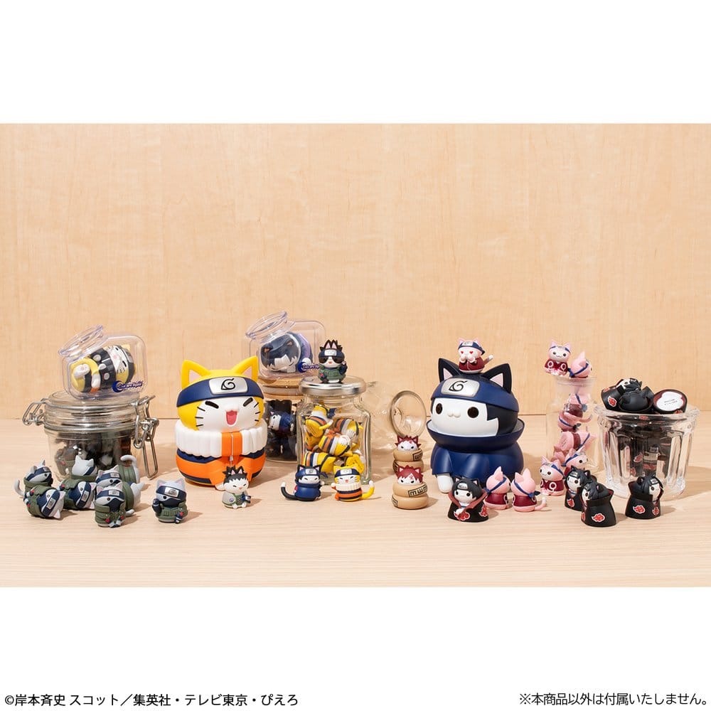 Naruto - 1 Blind Box, Mega Cat Project Minifigures 3 cm Nyaruto! Cats of Konoha Village Reboot