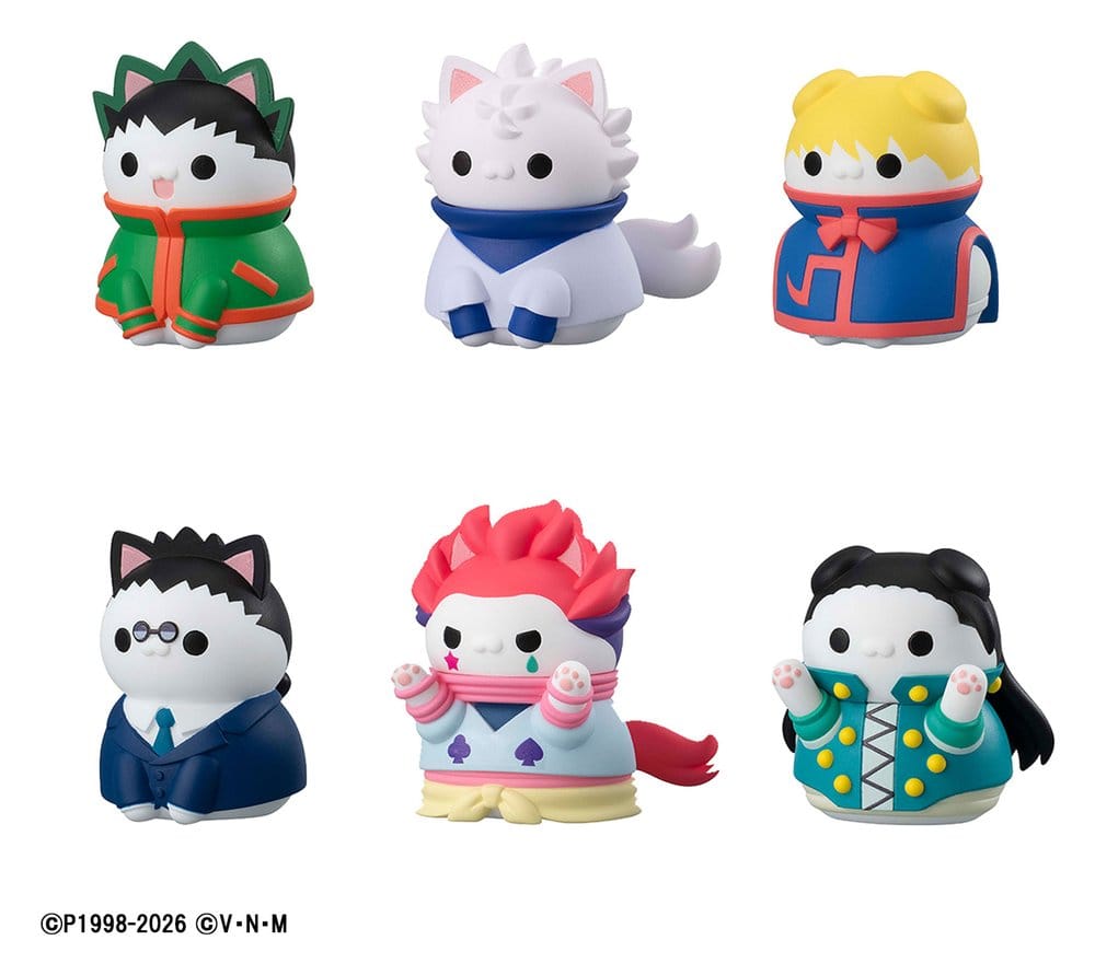 Hunter x Hunter - 1 Blind Box, Mega Cat Project Mini Figures Nyanter x Nyanter Hunter x Cat 3 cm