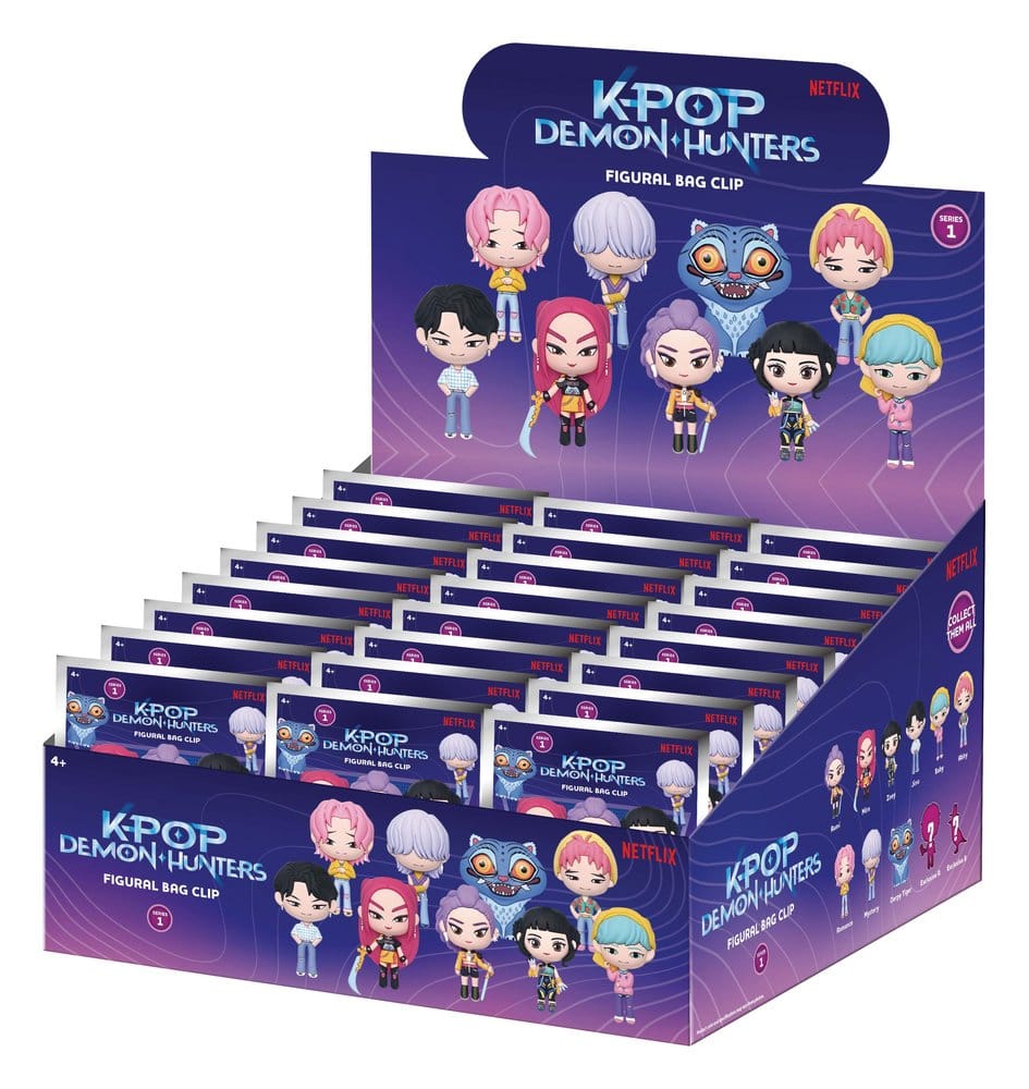 K-Pop Demon Hunters - 1 Blind Bag, 3D PVC Bag Clips Series 1