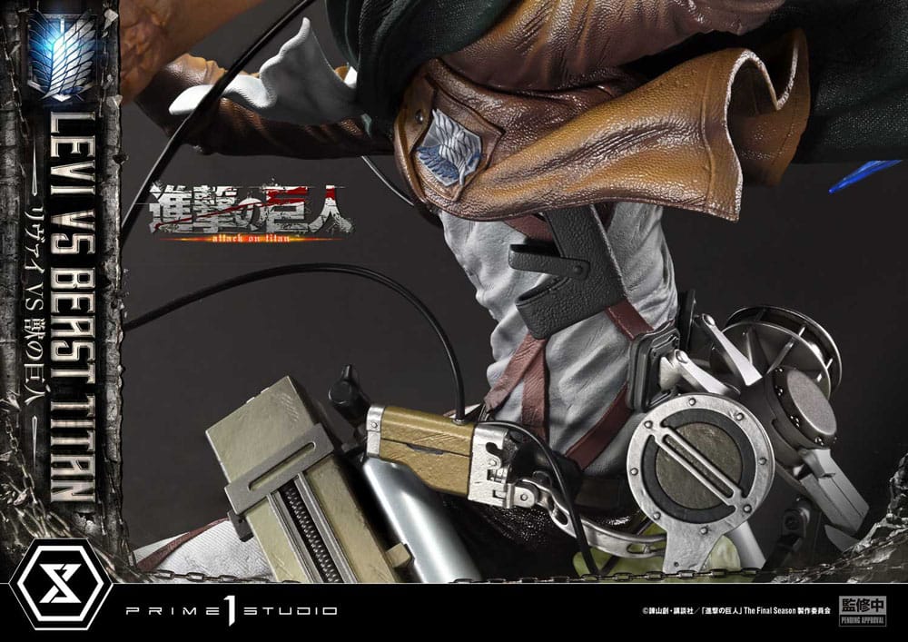 Attack on Titan - Levi VS Beast Titan, Ultimate Premium Masterline Series Statue 1/4 73 cm
