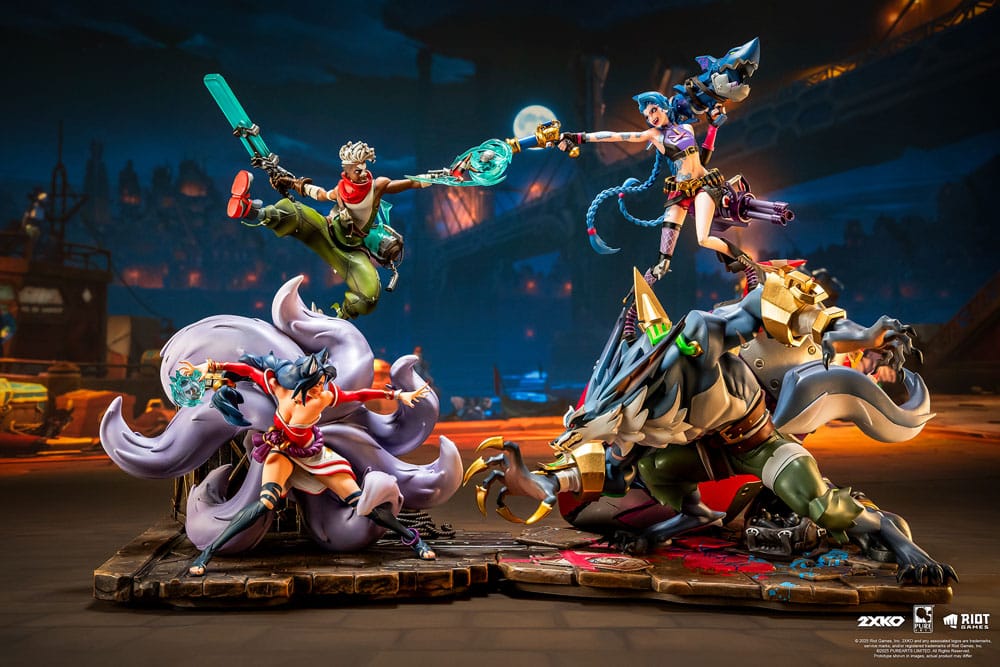 League of Legends - Jinx & Warwick, Statue 1/10 2XKO Diorama 37 cm