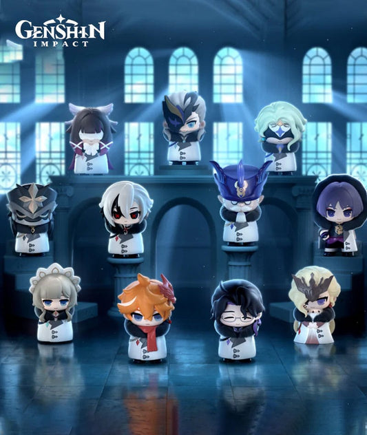 Genshin Impact - 1 Blind Box, Mini Figures Fatui Harbingers Chibi Design 7 cm