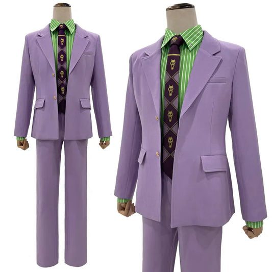 Jojo's Bizarre Adventure - Kira Yoshikage, Cosplay full outfit (Anzug, Hemd, Hose, Krawatte, Gürtel)