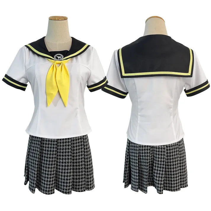 Persona 4 - School Uniform (Kujikawa Rise) Cosplay, full costume (Top, Skirt, bow-knot)