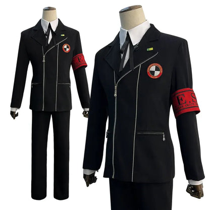 Persona 3 - Gekkoukan High School Uniform (Makoto Yuki) Cosplay, full costume (Bow tie, brooch, shirt, coat, pants, armband)
