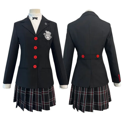Persona 5 - School Uniform (Kasumi Yoshizawa) Cosplay, full costume (Skirt, Top, Coat, Suspender, Badge)