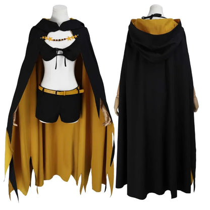 Re:Zero - Shaula, Cosplay Season 4 full Outfit (Cloak, Short, Headband, Bralette, Chain, Belt)