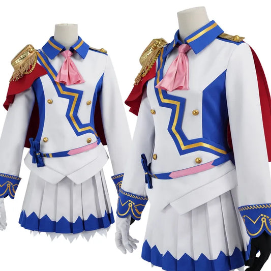 Umamusume - Tokai Teio Cosplay, full outfit (Top, Skirt, Shawl, Shoulder decoration, Belt, Bow tie, Headdress, Gloves)