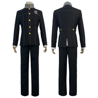 Persona 4 - School Uniform (Yu Narukami) Cosplay, full costume (Coat, Shirt, Pants, Brooch)