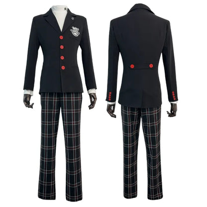 Persona 5 - School Uniform (Ren Amamiya, Joker) Cosplay, full costume (Coat, Top, Badge, Pants)