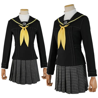 Persona 4 - School Uniform (Kujikawa Rise) Cosplay, full costume (Coat, Top, Skirt, bow-knot)