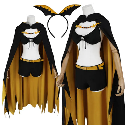 Re:Zero - Shaula, Cosplay Season 4 full Outfit (Cloak, Short, Headband, Bralette, Chain, Belt)