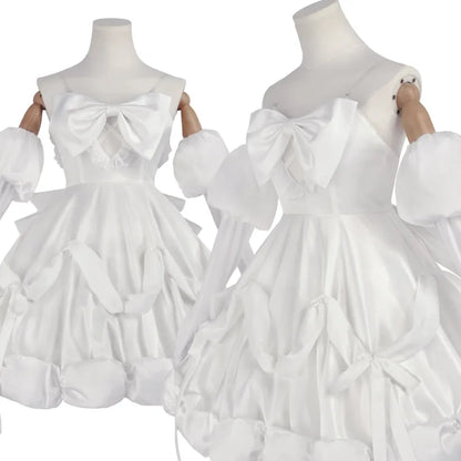 Alien Stage - Sua, Cosplay Full Costume (Kleid, Handschuhe, Kopftuch, transparente Schulterträger, Fliege, Taillenaccessoire)