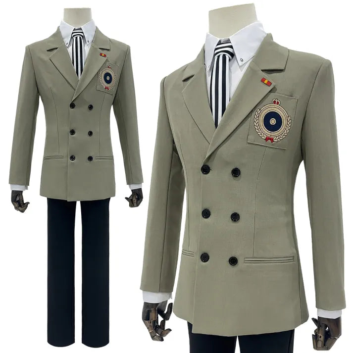 Persona 5 - Detective Uniform (Akechi Goro) Cosplay, full costume (Mantel, Krawatte, Handschuhe, Hemd, Hose)