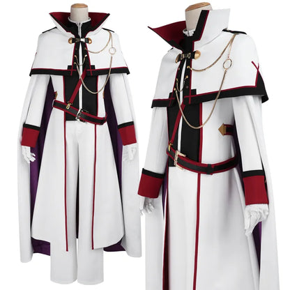 Re:Zero - Julius Juukulius, Cosplay full Outfit (Umhang, Mantel, Hose, Hemd, Schultergurt, Metallketten, Gürtel, Handschuhe)