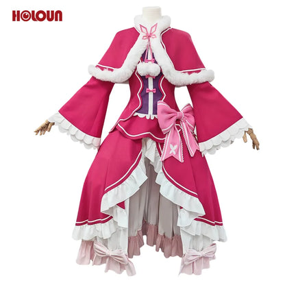Re:Zero - Beatrice, Cosplay full Outfit (Top, Shawl, Waist bowknot, Skirt&Deco, Hair Accessories, Tights, Collar Accessory)