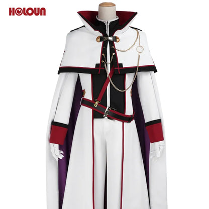 Re:Zero - Julius Juukulius, Cosplay full Outfit (Umhang, Mantel, Hose, Hemd, Schultergurt, Metallketten, Gürtel, Handschuhe)