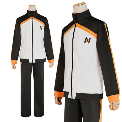 Re:Zero - Natsuki Subaru, Cosplay Costume Embroidery Full Zip Tracksuit Elastic Pants