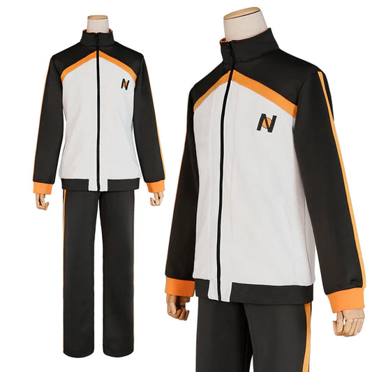 Re:Zero - Natsuki Subaru, Cosplay Costume Embroidery Full Zip Tracksuit Elastic Pants