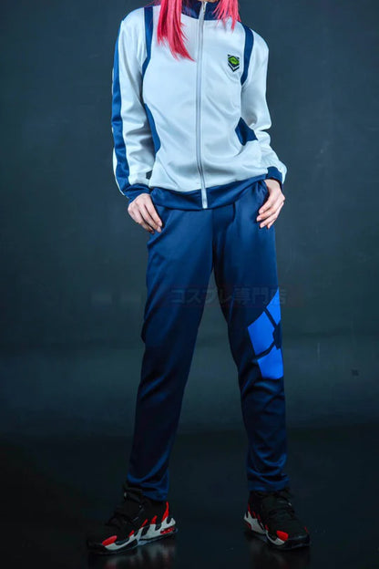 Blue Lock - Sportswear Tracksuit Cosplay ,Costume Full-Zip Pocket Embroidery Hoodie