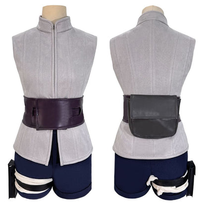 Naruto - Hinata Hyuga, Anime Cosplay Costume Top Shorts Waist Bag
