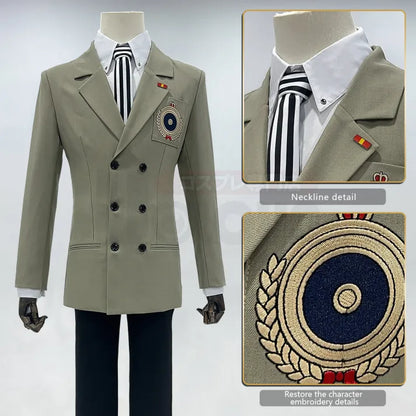 Persona 5 - Detective Uniform (Akechi Goro) Cosplay, full costume (Mantel, Krawatte, Handschuhe, Hemd, Hose)
