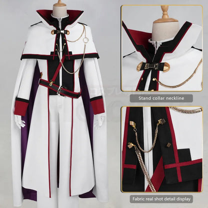Re:Zero - Julius Juukulius, Cosplay full Outfit (Umhang, Mantel, Hose, Hemd, Schultergurt, Metallketten, Gürtel, Handschuhe)