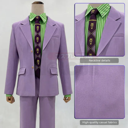 Jojo's Bizarre Adventure - Kira Yoshikage, Cosplay full outfit (Anzug, Hemd, Hose, Krawatte, Gürtel)