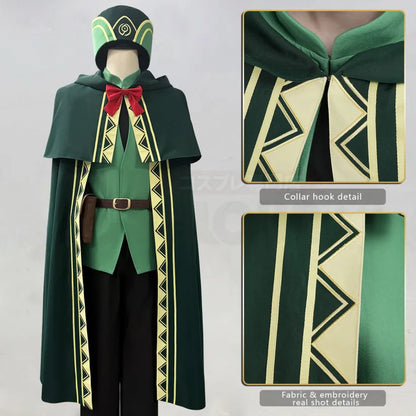 Re:Zero - Otto Suwen, Cosplay full Outfit (Umhang, Mantel, Hose, Oberteil, Hut, Hüfttaschen, Fliege, Gürtel)