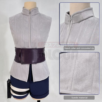 Naruto - Hinata Hyuga, Anime Cosplay Costume Top Shorts Waist Bag