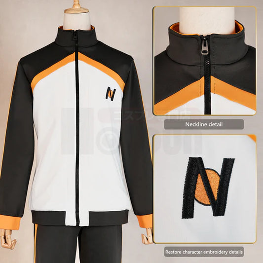 Re:Zero - Natsuki Subaru, Cosplay Costume Embroidery Full Zip Tracksuit Elastic Pants