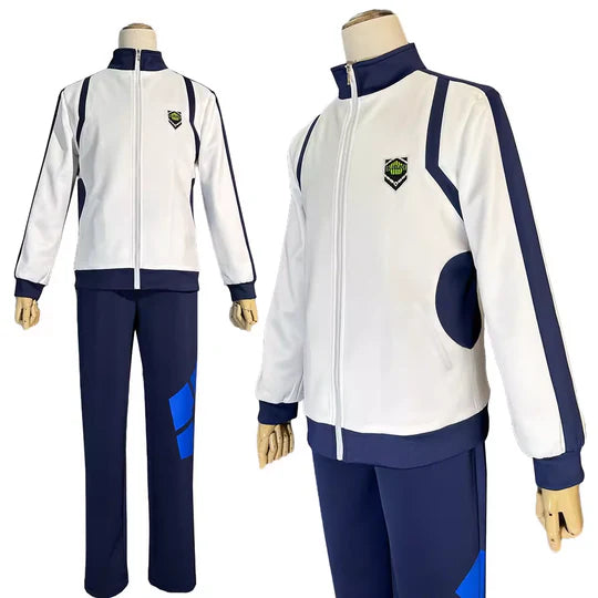 Blue Lock - Sportswear Tracksuit Cosplay ,Costume Full-Zip Pocket Embroidery Hoodie