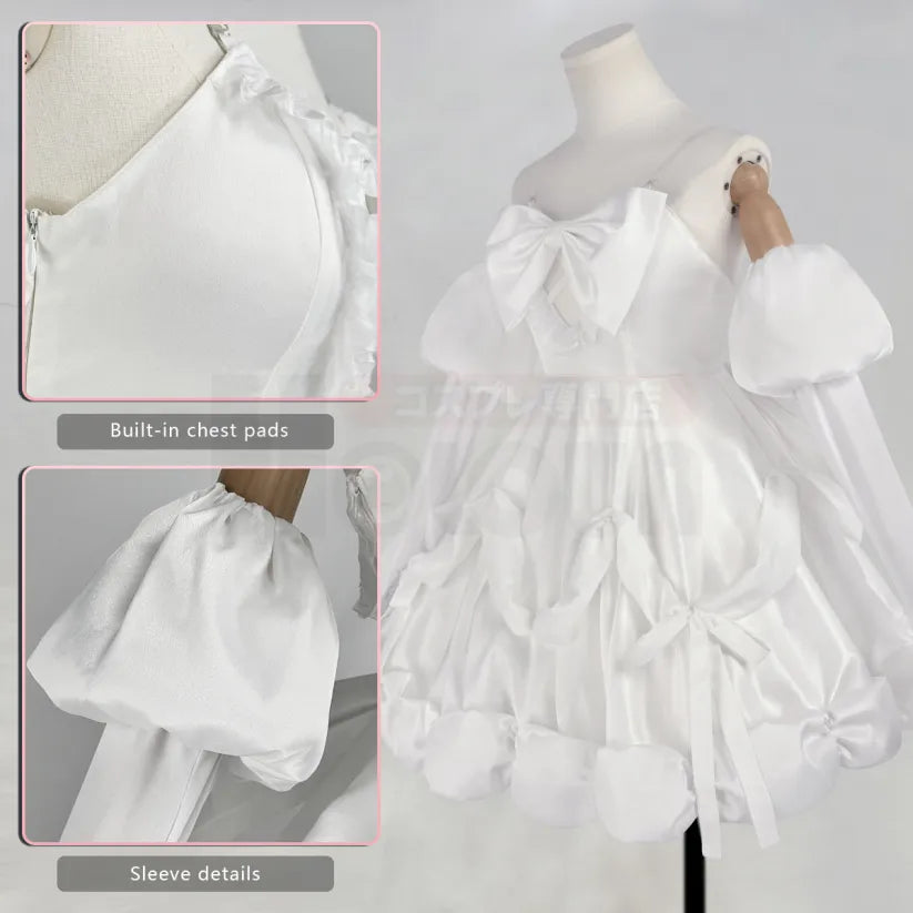 Alien Stage - Sua, Cosplay Full Costume (Kleid, Handschuhe, Kopftuch, transparente Schulterträger, Fliege, Taillenaccessoire)