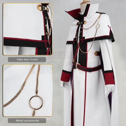 Re:Zero - Julius Juukulius, Cosplay full Outfit (Umhang, Mantel, Hose, Hemd, Schultergurt, Metallketten, Gürtel, Handschuhe)