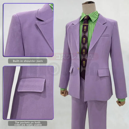Jojo's Bizarre Adventure - Kira Yoshikage, Cosplay full outfit (Anzug, Hemd, Hose, Krawatte, Gürtel)