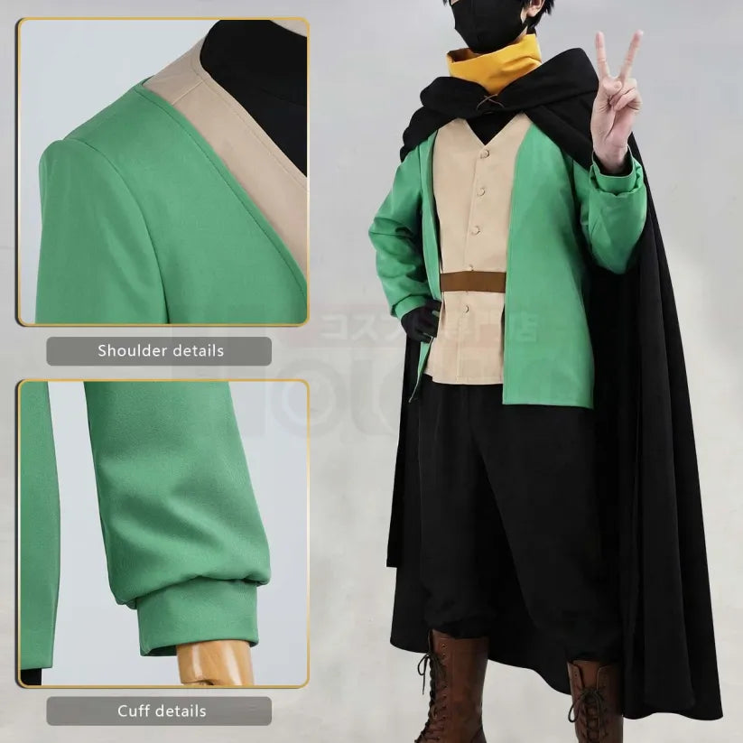 Re:Zero - Natsuki Subaru, Cosplay Season 4 full Outfit (Coat, Cloak, Vest, Gloves, Belt, Scarf, Top, Pants)