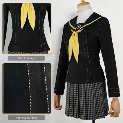 Persona 4 - School Uniform (Kujikawa Rise) Cosplay, full costume (Coat, Top, Skirt, bow-knot)