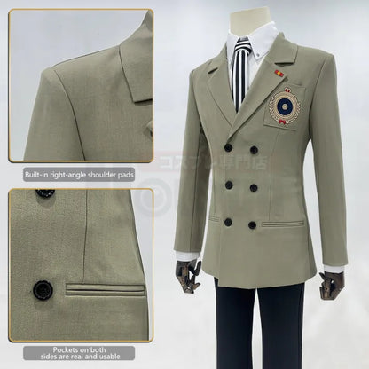 Persona 5 - Detective Uniform (Akechi Goro) Cosplay, full costume (Mantel, Krawatte, Handschuhe, Hemd, Hose)