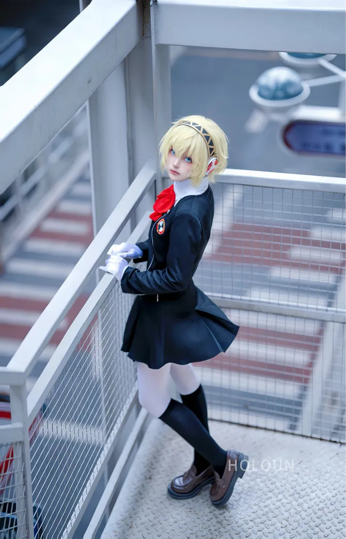 Persona 3 - Gekkoukan High School Uniform (Aegis), Cosplay full costume (Rock, Hemd, Mantel, Armband, Fliege)