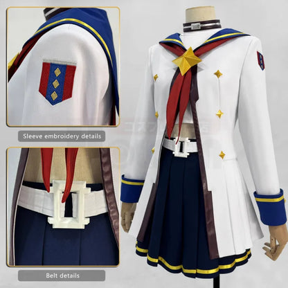 Umamusume - Oguri Cap Cosplay, full outfit (Coat, Skirt, Top, Belt, Neck jewelry, Bow tie, Headdress)