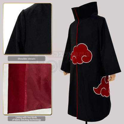 Naruto - Akatsuki Cosplay, Uchiha, Itachi, Sasuke, Pain, Konan, Sasori, Team Cloak Anime Costume Embroidery Hawk