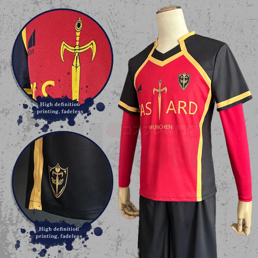 Blue Lock - Michael Kaiser Cosplay, Season 3 Blue Lock Football full Outfit (Shirt, Shorts, Inner shirt, Socks&Glove)