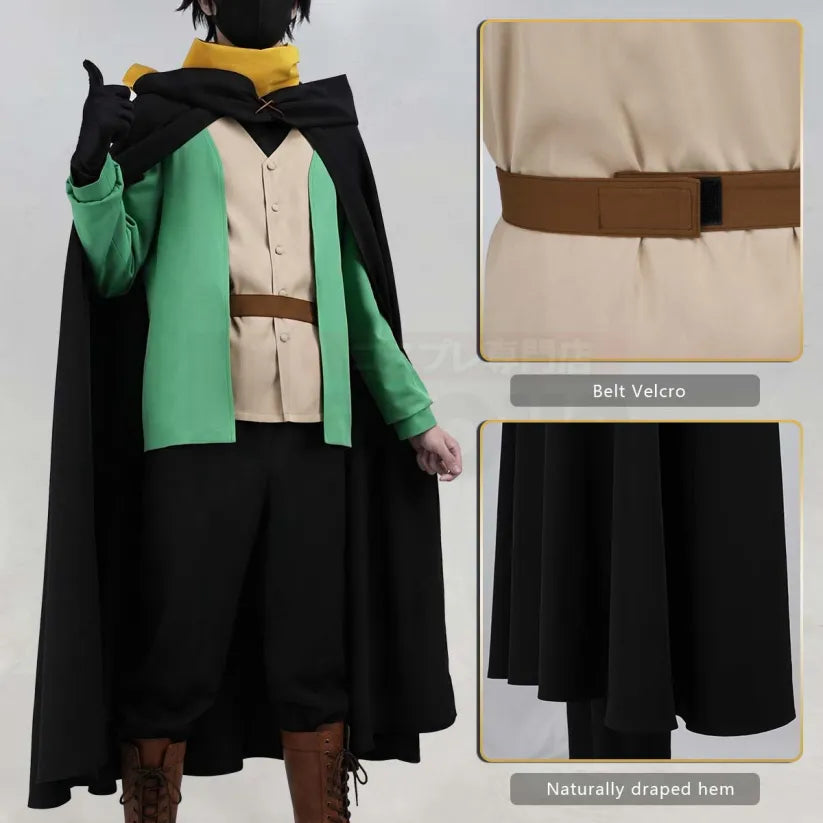 Re:Zero - Natsuki Subaru, Cosplay Season 4 full Outfit (Coat, Cloak, Vest, Gloves, Belt, Scarf, Top, Pants)