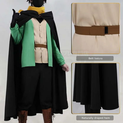 Re:Zero - Natsuki Subaru, Cosplay Season 4 full Outfit (Coat, Cloak, Vest, Gloves, Belt, Scarf, Top, Pants)