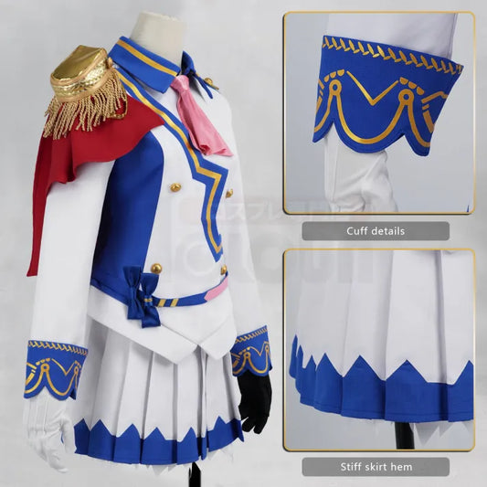 Umamusume - Tokai Teio Cosplay, full outfit (Top, Skirt, Shawl, Shoulder decoration, Belt, Bow tie, Headdress, Gloves)
