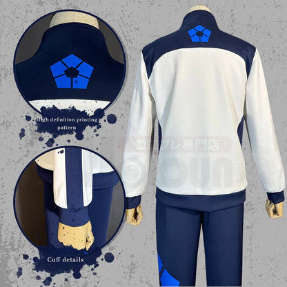Blue Lock - Sportswear Tracksuit Cosplay ,Costume Full-Zip Pocket Embroidery Hoodie